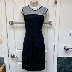 ABS by Allen Schwartz. sleeveless, colorblock sheath dress 👗